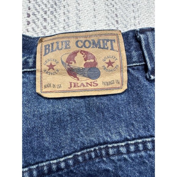 Blue Comet Shorts 31 Blue Jean Denim Jorts Raw Hems Wide Leg Vintage Adult Mens - Picture 11 of 16